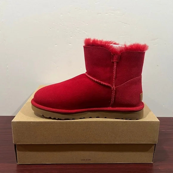 Ugg, Mini Bailey Button 2, 1016422, Red - Picture 5 of 13
